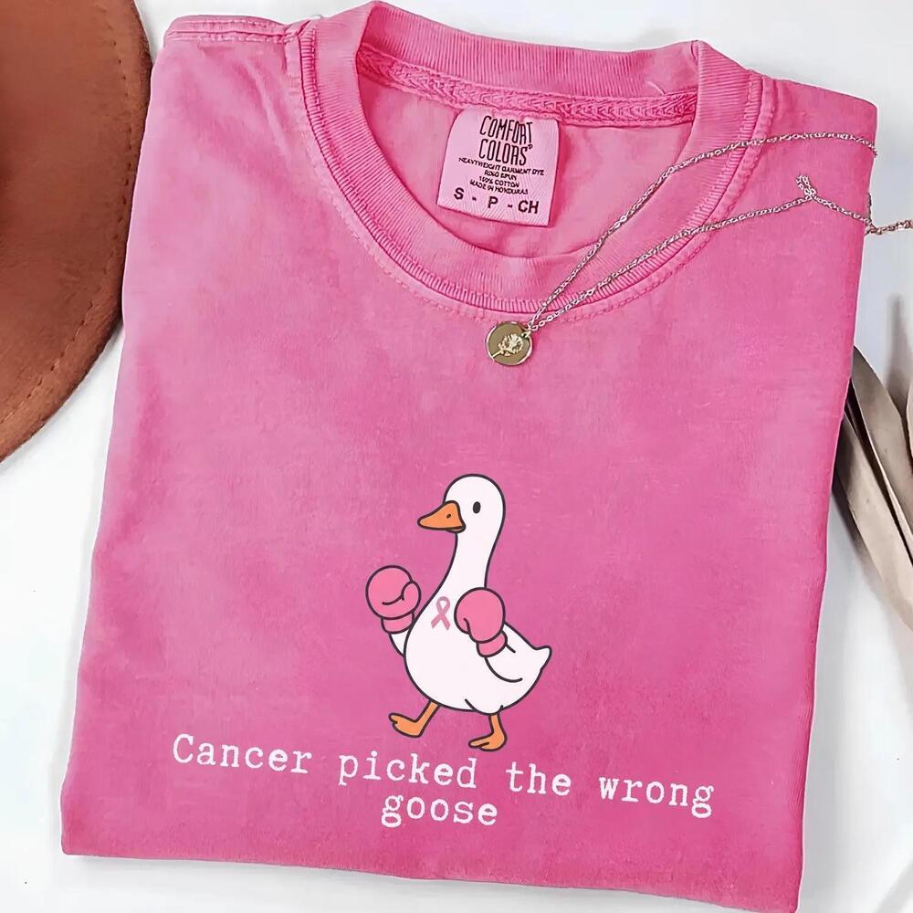 S Shirt, Cancer Picked The Wrong Goose Tee, Funny